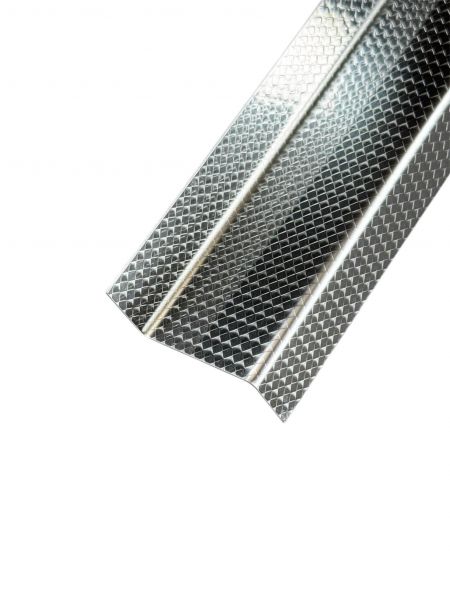 Z-Profil aus V2A Edelstahl Raute 1mm stark